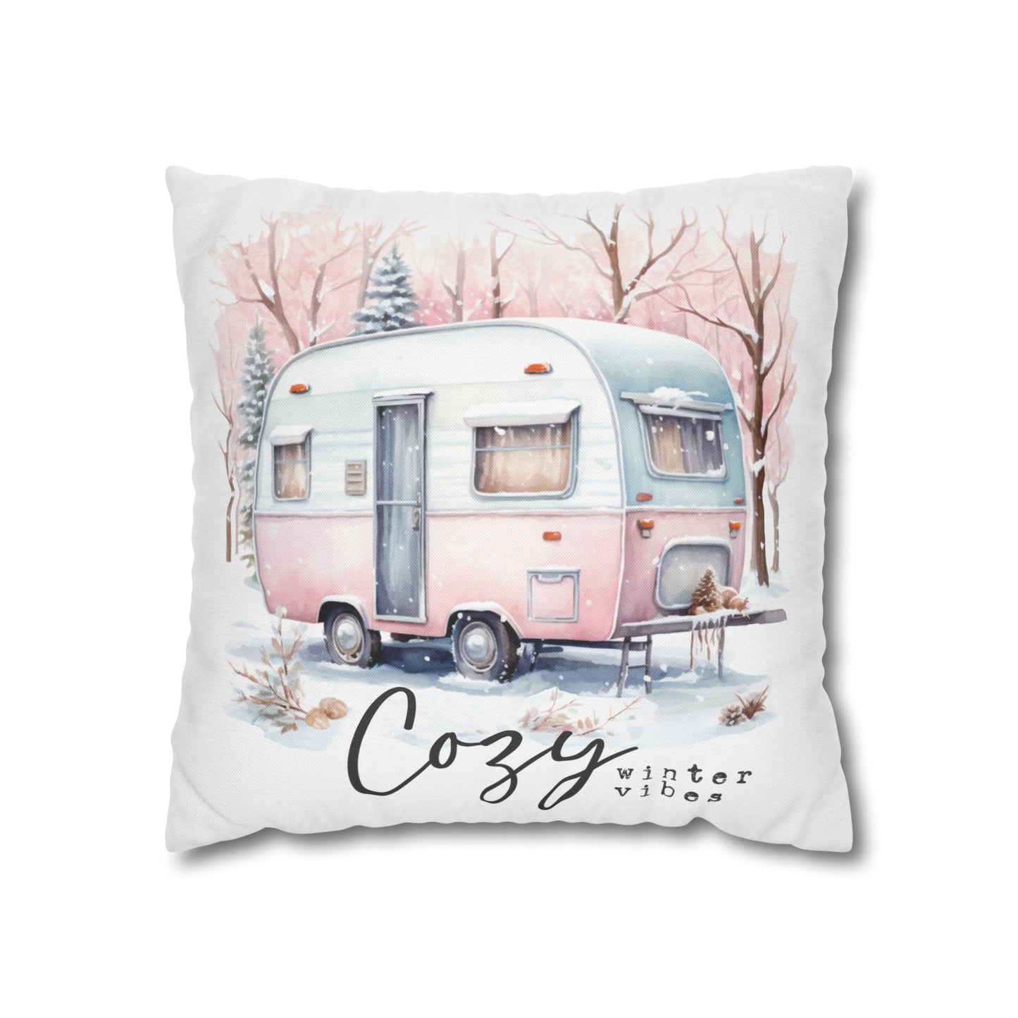 Cozy Winter Vibes Christmas-themed Soft Fabric Cushion for Decor