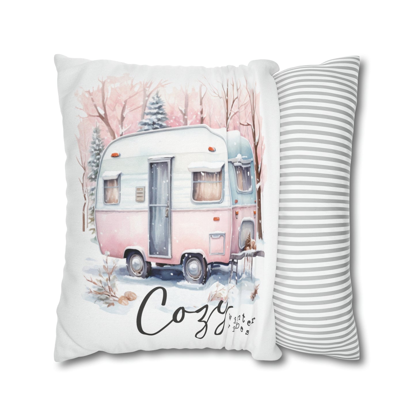 Cozy Winter Vibes Christmas-themed Soft Fabric Cushion for Decor