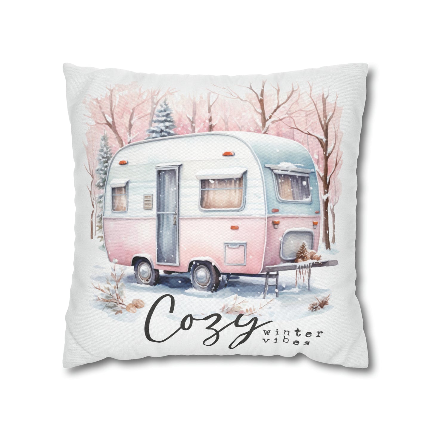 Cozy Winter Vibes Christmas-themed Soft Fabric Cushion for Decor