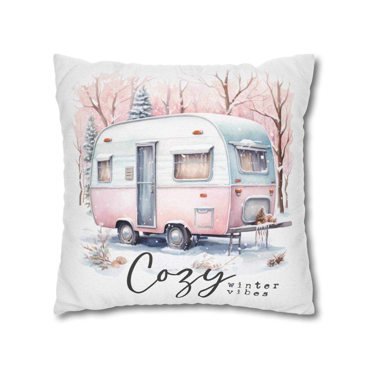 Cozy Winter Vibes Christmas-themed Soft Fabric Cushion for Decor