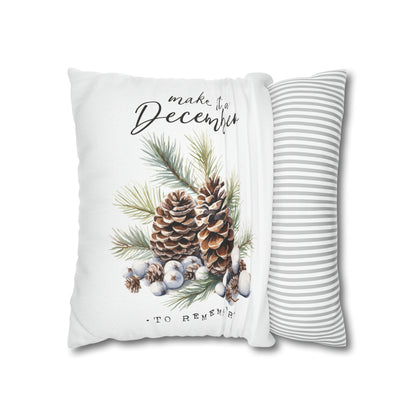 December to Remember Designer Fabric Cushion Cover