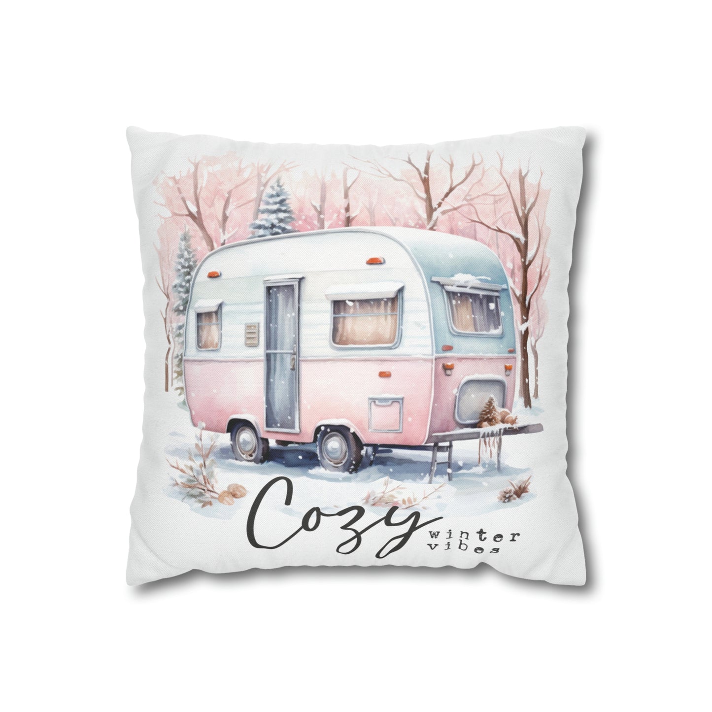 Cozy Winter Vibes Christmas-themed Soft Fabric Cushion for Decor