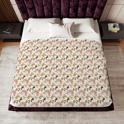 Soft Sherpa Blanket, Snuggly Sherpa Blanket, Beautiful Panda Print, Baby Panda Print, Sleeping Panda