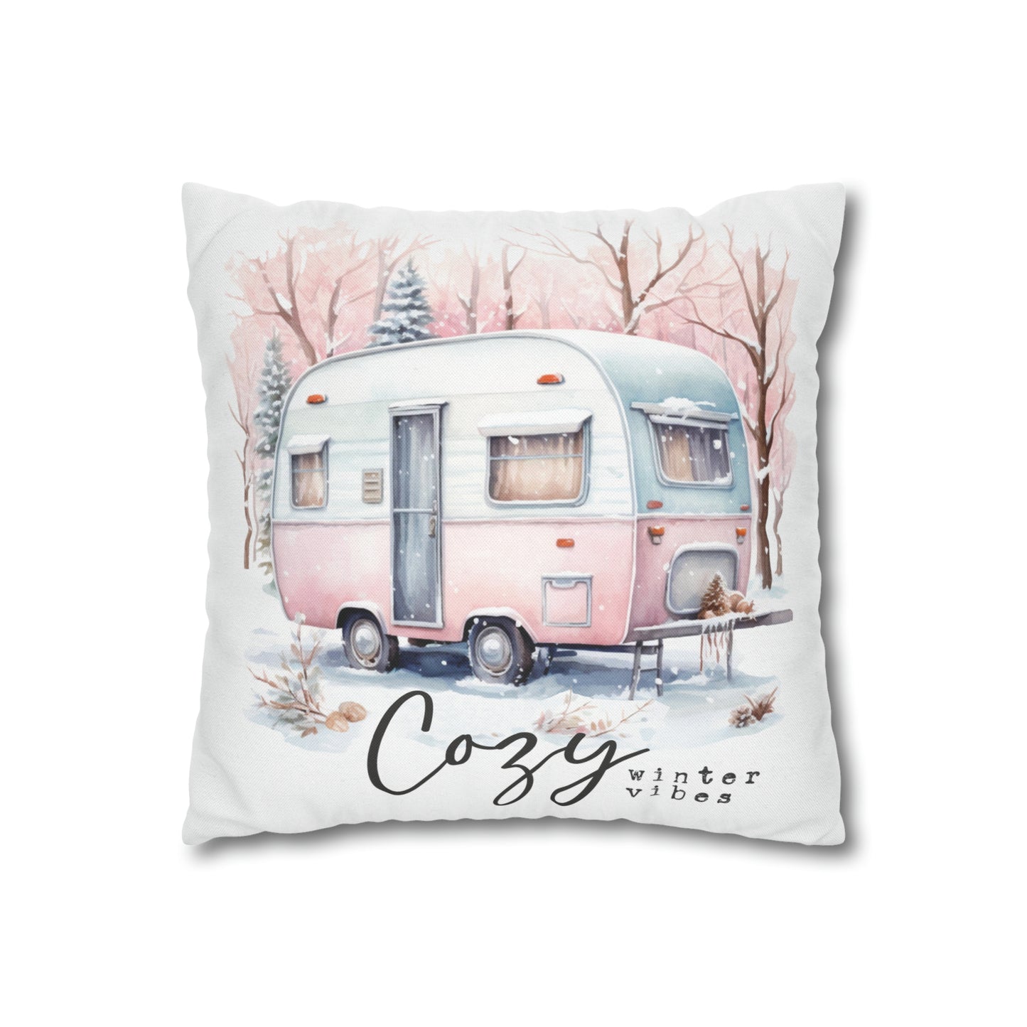 Cozy Winter Vibes Christmas-themed Soft Fabric Cushion for Decor