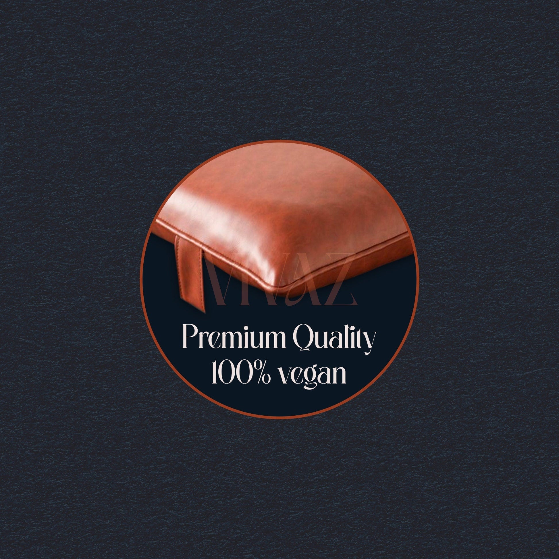 Custom Faux Leather Chair Cushion Cover, made to order, brown, tan, black,  brown